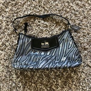 Coach Zebra Metallic Lurex Mini Bag